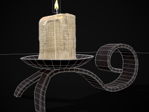 Simple Iron Chamberstick 3D Model