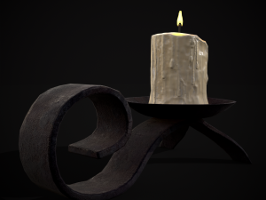 Simple Iron Chamberstick 3D Model