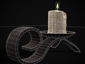 Simple Iron Chamberstick 3D Model