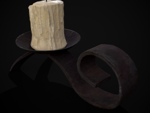 Simple Iron Chamberstick 3D Model