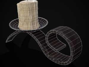 Simple Iron Chamberstick 3D Model