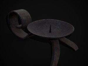 Simple Iron Chamberstick 3D Model