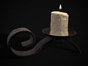 Simple Iron Chamberstick 3D Model