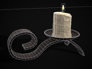 Simple Iron Chamberstick 3D Model
