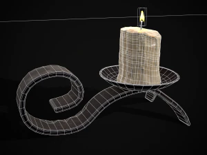 Simple Iron Chamberstick 3D Model