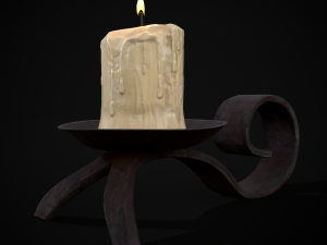 Simple Iron Chamberstick 3D Model
