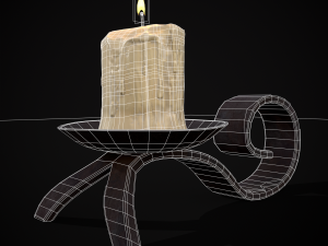 Simple Iron Chamberstick 3D Model