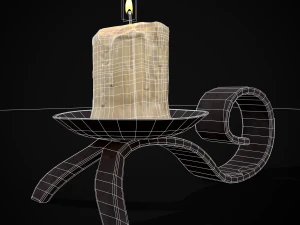 Simple Iron Chamberstick 3D Model