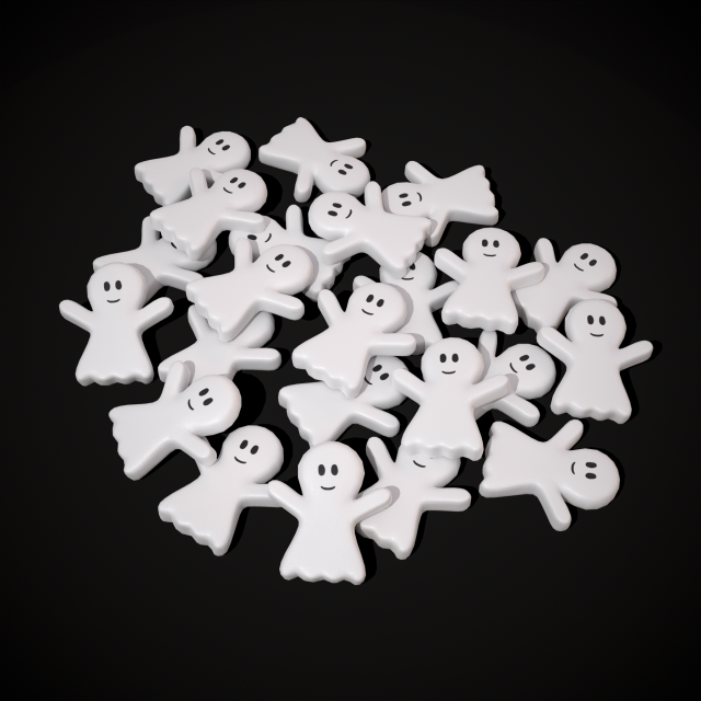 Ghost Candies 3D Model .c4d .max .obj .3ds .fbx .stl .blend 