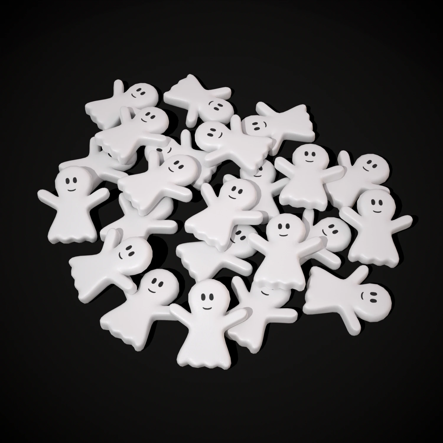 Ghost Candies 3D Model .c4d .max .obj .3ds .fbx .stl .blend 