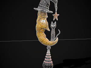 Moon and Cat 3D Модель