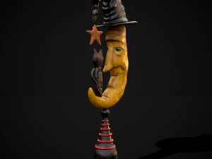 Moon and Cat 3D Model