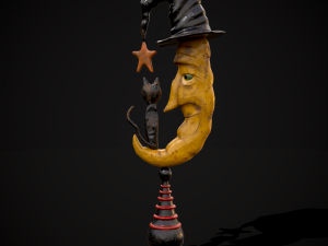 Moon and Cat 3D Модель