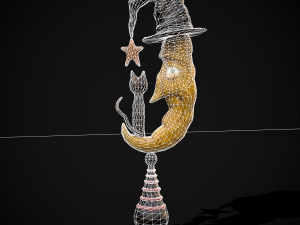Moon and Cat 3D Модель