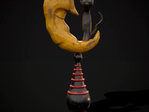 Moon and Cat 3D Model