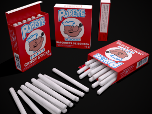 Popeye Candy Sticks 3D Model