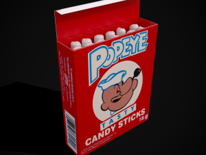 Popeye Candy Sticks 3D Model