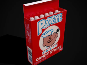 Popeye Candy Sticks 3D Model