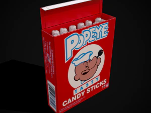 Popeye Candy Sticks 3D Model