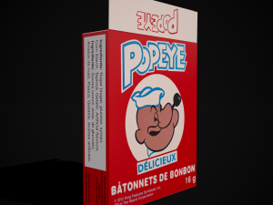 Popeye Candy Sticks 3D Model