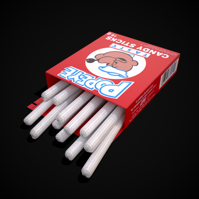 Download Popeye Candy Sticks 3D Model