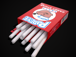 Popeye Candy Sticks 3D Model