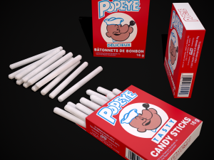 Popeye Candy Sticks 3D Model