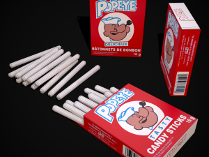 Popeye Candy Sticks 3D Model