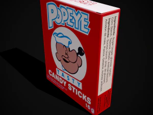 Popeye Candy Sticks 3D Model