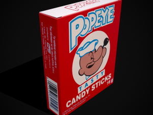 Popeye Candy Sticks 3D Model
