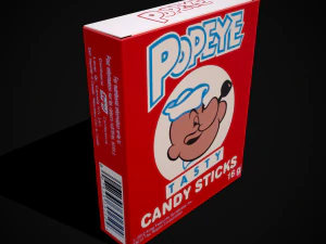 Popeye Candy Sticks 3D Model