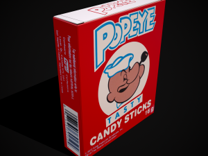 Popeye Candy Sticks 3D Model