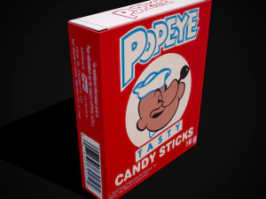 Popeye Candy Sticks 3D Model