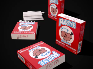 Popeye Candy Sticks 3D Model