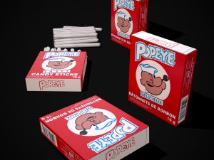 Popeye Candy Sticks 3D Model