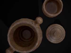Engraved Earthenware Bean Pot Modelo 3D