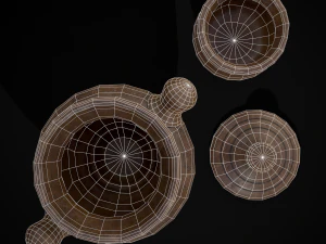 Engraved Earthenware Bean Pot 3D Model