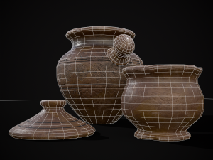 Engraved Earthenware Bean Pot Modelo 3D