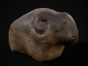 Medieval Stone Bull 3Dモデル