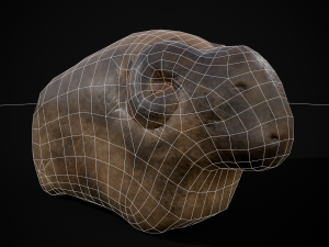Medieval Stone Bull Modello 3D