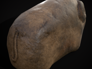 Medieval Stone Bull Modello 3D