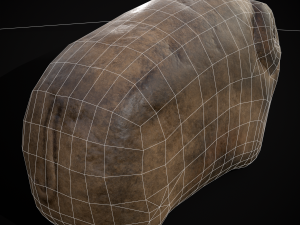 Medieval Stone Bull Modello 3D