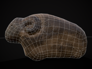 Medieval Stone Bull Modello 3D