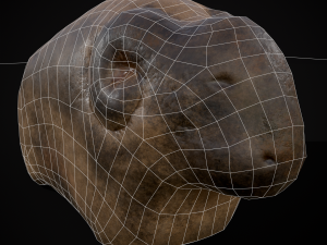 Medieval Stone Bull Modello 3D