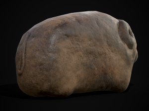 Medieval Stone Bull Modello 3D