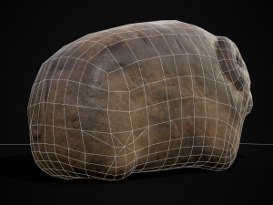 Medieval Stone Bull Modello 3D