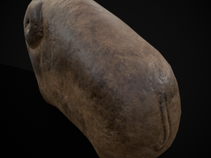 Medieval Stone Bull Modello 3D