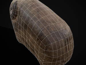 Medieval Stone Bull Modello 3D