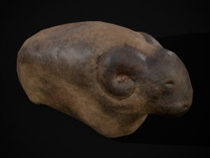 Medieval Stone Bull Modello 3D