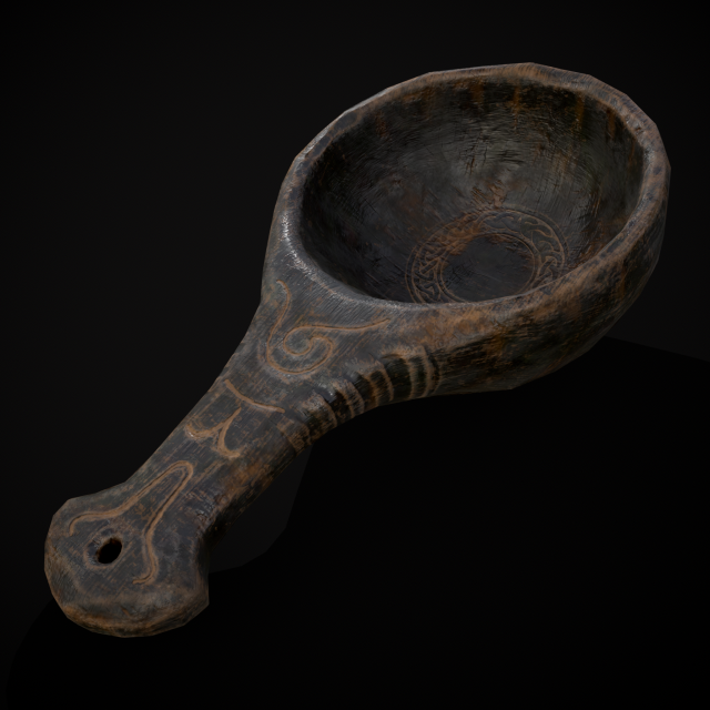 Scandinavian Bushcraft Bowl 3D 模型 .c4d .max .obj .3ds .fbx .stl .blend 